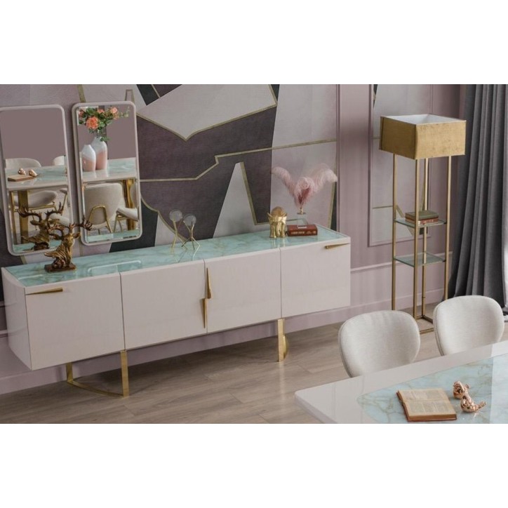 Buffet NETT 4 portes 220 cm blanc