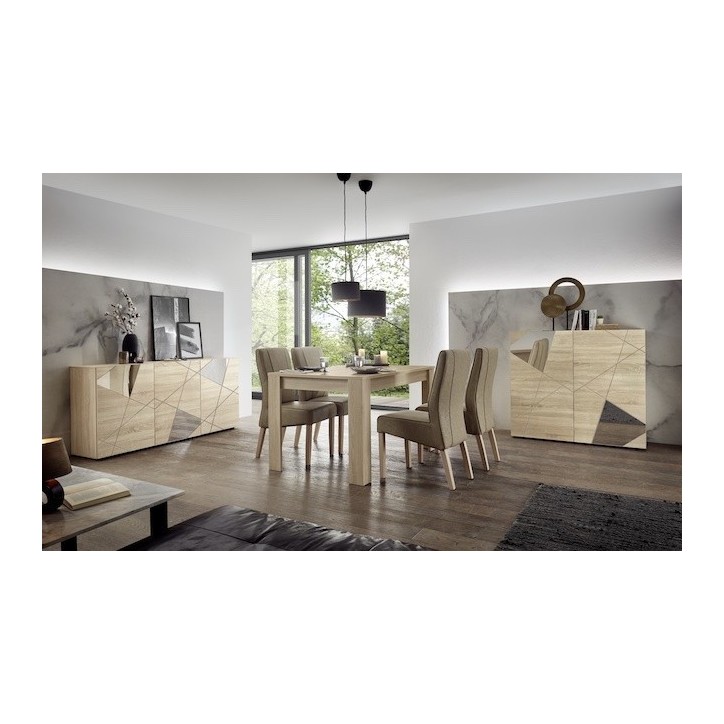 Salle à manger VITTORIA chêne Sonoma