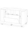 Credenza a 3 ante 150 x 41 x 76 cm Rovere Alaska grigio antracite