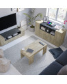 Credenza a 3 ante 150 x 41 x 76 cm Rovere Alaska grigio antracite