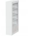 Librería 4 estantes + 2 puertas 94 x 35 x 181 cm blanco artik-blanco pulido