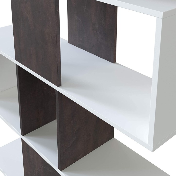 Libreria effetto industriale 145 x 29 x 145 cm bianco artik Libreria effetto industriale 145 x 29 x 145 cm bianco artik