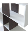 Libreria effetto industriale 145 x 29 x 145 cm bianco artik