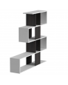Libreria effetto industriale 145 x 29 x 145 cm bianco artik