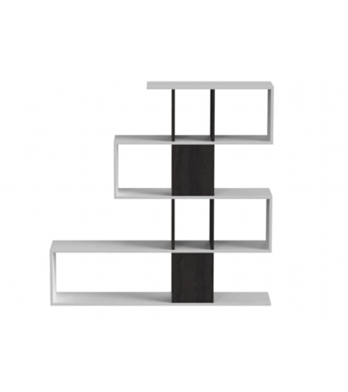Bibliothèque 145 x 29 x 145 cm blanc artik-effet industriel