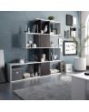 Libreria effetto industriale 145 x 29 x 145 cm bianco artik