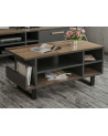 Mesa de centro LENO 90x45x43 cm metal y madera
