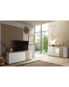 Meuble TV 3 portes VENUS blanc laqué brillant/Kadiz 181 cm