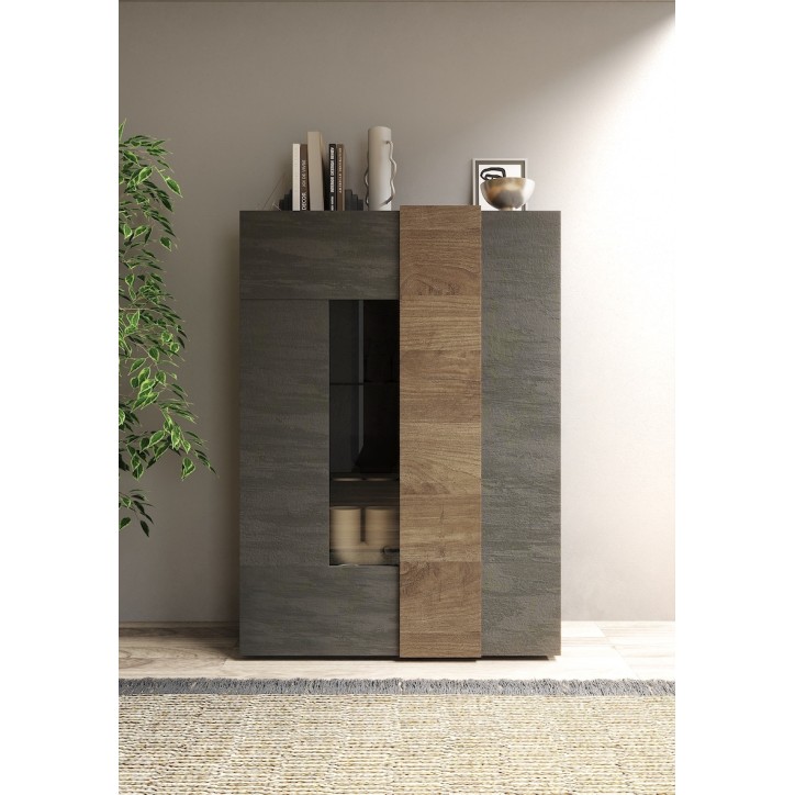 Vitrina de 2 portas VENUS Titan/Mercury 121x169cm Vitrina de 2 portas VENUS Titan/Mercury 121x169cm