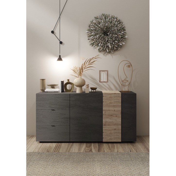 VENUS Titan/Kadiz 2-deurs en 3-lades dressoir, 181 cm
