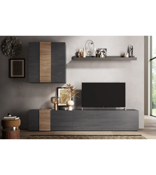 Ensemble meuble TV VENUS Titán/Kadiz 301x195x44cm