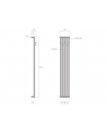 Radiateur suspendu ESTO 150x24cm en plusieurs couleurs