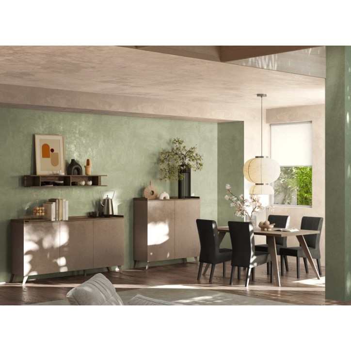 Salle à manger PAUL II Chêne mercure et bronze