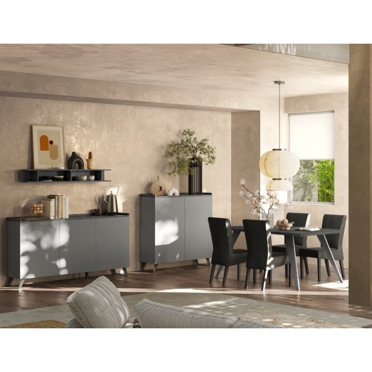 Salle à manger PAUL II Plomb et ardoise