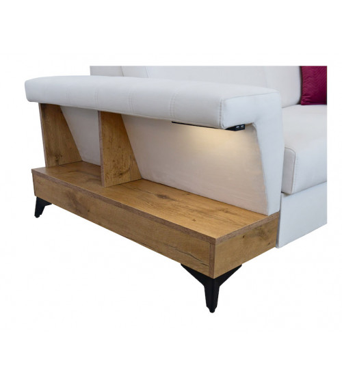BELUTTI 292 x 180 cm divano letto angolare bianco