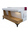 Canapé d'angle convertible BELUTTI 292 x 180 cm blanc