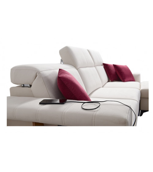 BELUTTI 292 x 180 cm divano letto angolare bianco