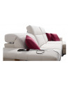 Canapé d'angle convertible BELUTTI 292 x 180 cm blanc