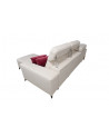 Canapé d'angle convertible BELUTTI 292 x 180 cm blanc