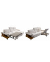 Canapé d'angle convertible BELUTTI 292 x 180 cm marron