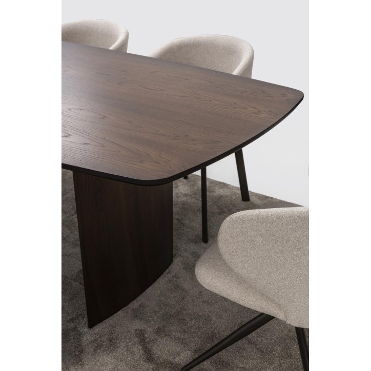 Ensemble salle à manger MATEO chêne et crème