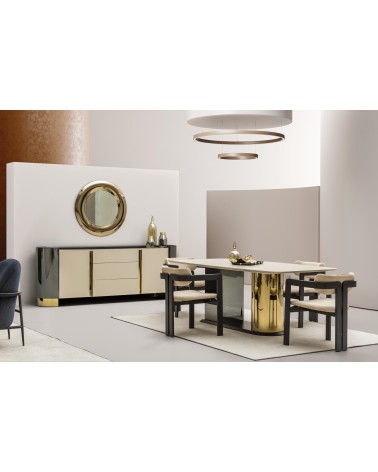 Ensemble salle à manger OCTO beige et doré