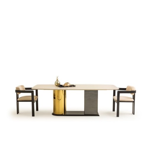 Ensemble salle à manger OCTO beige et doré
