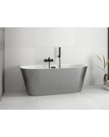 Baignoire îlot VICA GLAM SILVER 150/170 x 80 cm