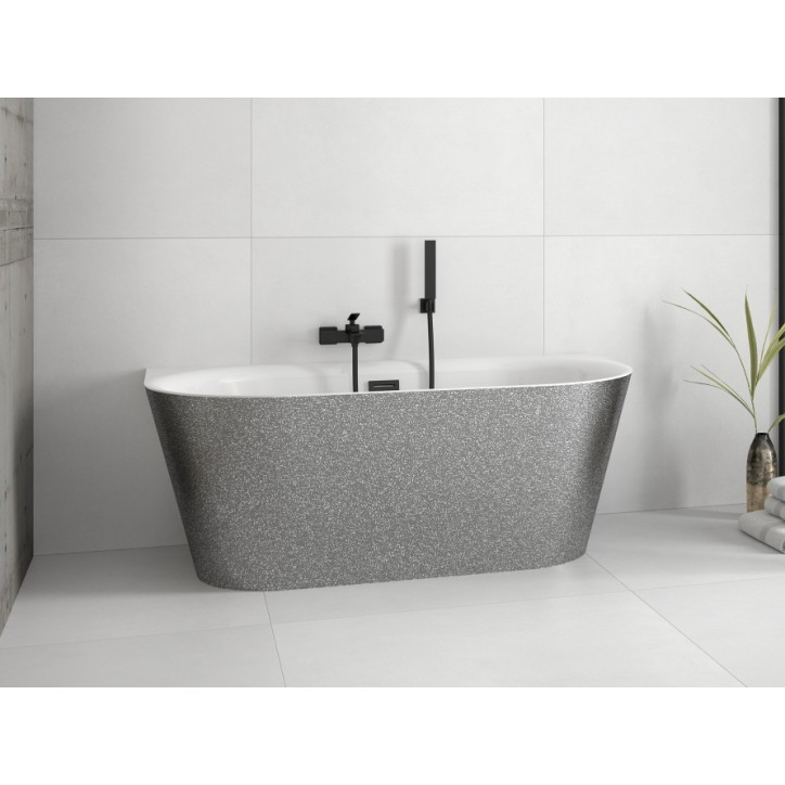 Baignoire îlot VICA GLAM SILVER 150/170 x 80 cm