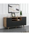 Buffet 4 portes SANSA 160 cm noir