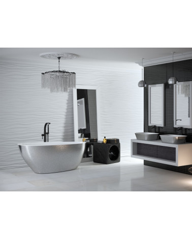 Baignoire îlot GOYA GLAM SILVER 142x60 cm/160x70 cm