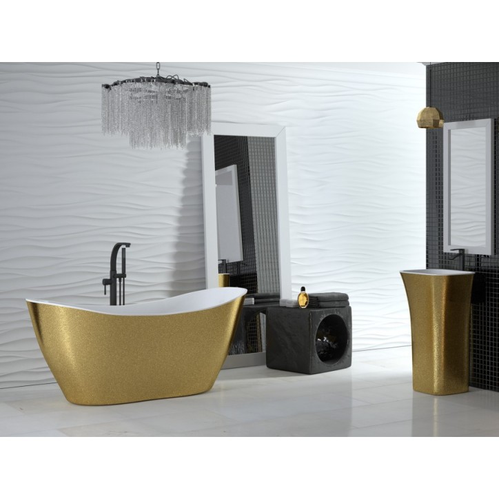 Vrijstaand bad VIYA GLAM GOLDEN 160 x 70 cm Vrijstaand bad VIYA GLAM GOLDEN 160 x 70 cm