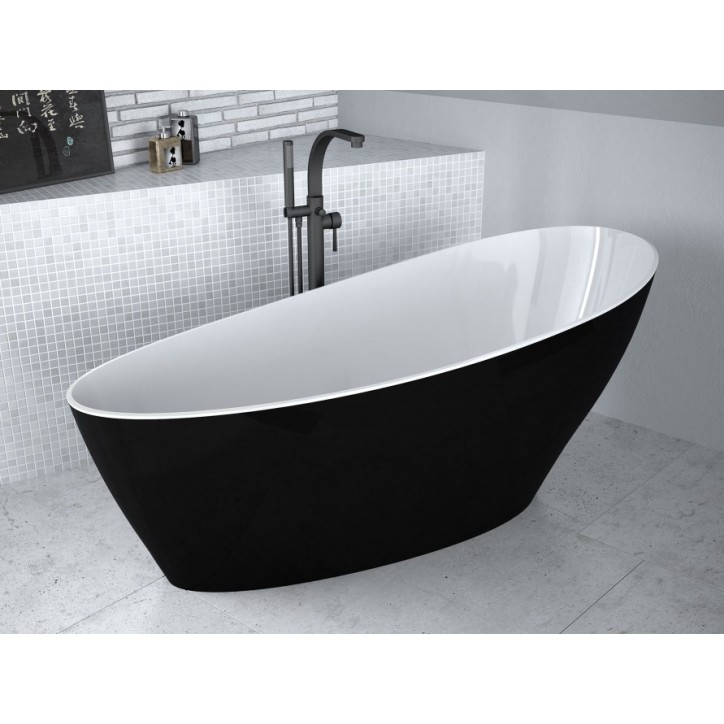 KEYA zweifarbige freistehende Badewanne 165 x 70 cm