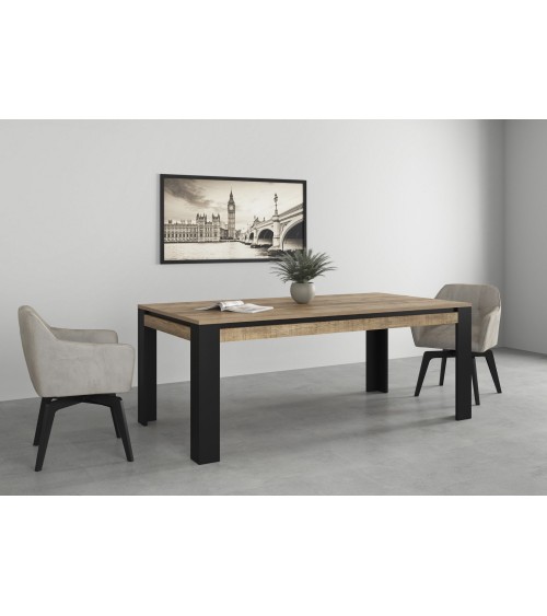 Salle à manger Tudor - chêne et noir