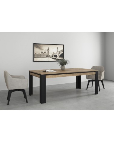 Salle à manger Tudor - chêne et noir