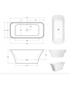 Baignoire îlot ASSOS 160 x 70 cm
