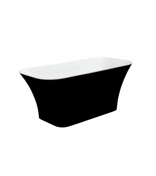 ASSOS vasca ad isola bicolore: nero/bianco 160 x 70 cm
