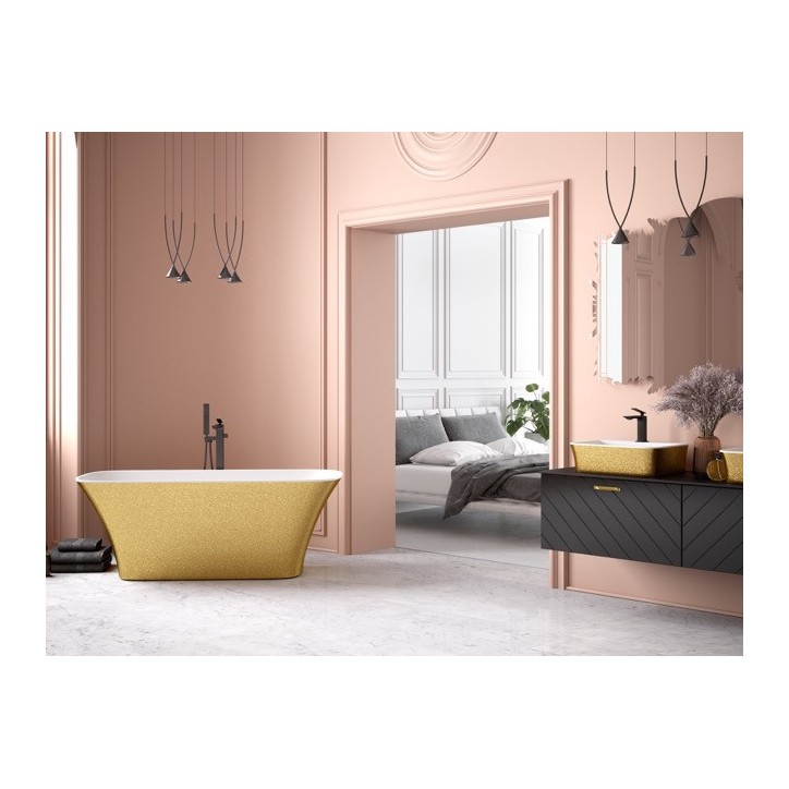 Bañera independiente ASSOS S-LINE GLAM GOLDEN 160 x 70 cm