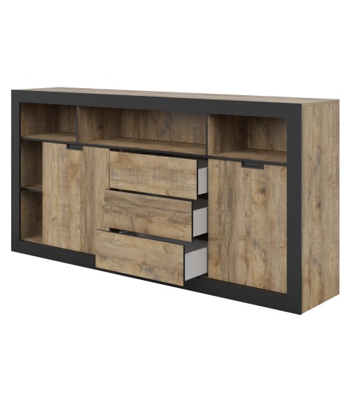 Salle à manger Tudor - chêne et noir