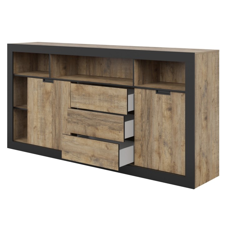 Salle à manger Tudor - chêne et noir