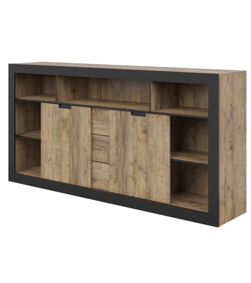 Salle à manger Tudor - chêne et noir