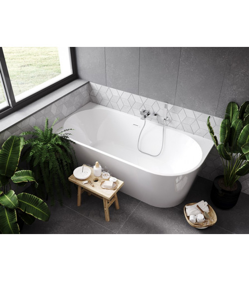Baignoire îlot ZOYA angle droit 150x75 cm/170x80 cm