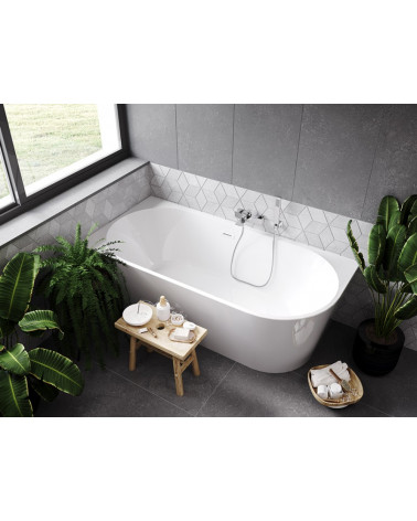ZOYA vasca ad angolo retto 150x75 cm/170x80 cm