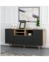 Buffet 4 portes SANSA 160 cm noir