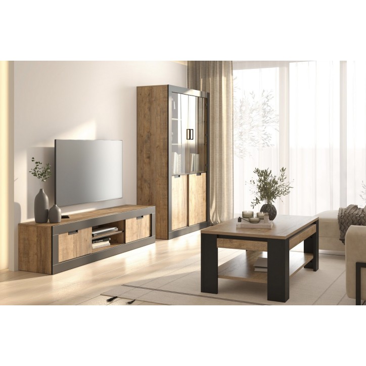 Salle complet Tudor - chêne et noir