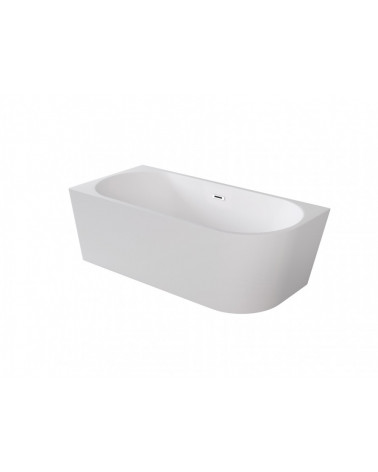 Vrijstaand bad ZOYA GLAM SILVER haaks 150x75 cm/170x80 cm