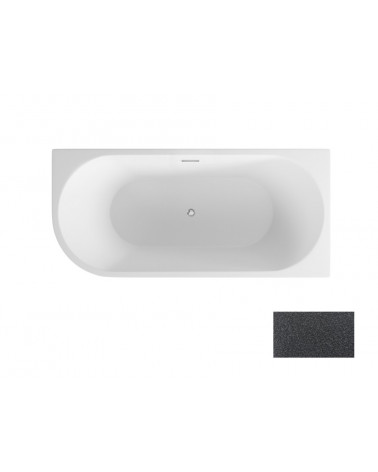 Banheira de ângulo reto ZOYA GLAM GRAPHITE 150x75 cm/170x80 cm