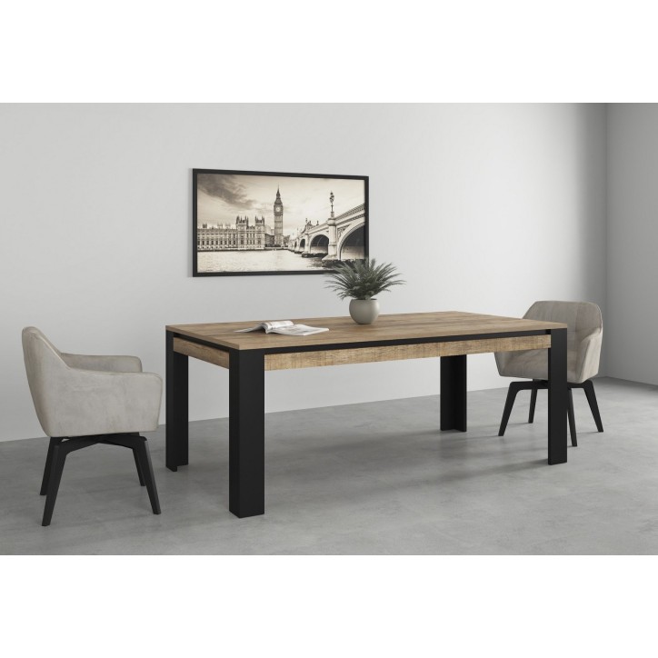 Salle complet Tudor - chêne et noir