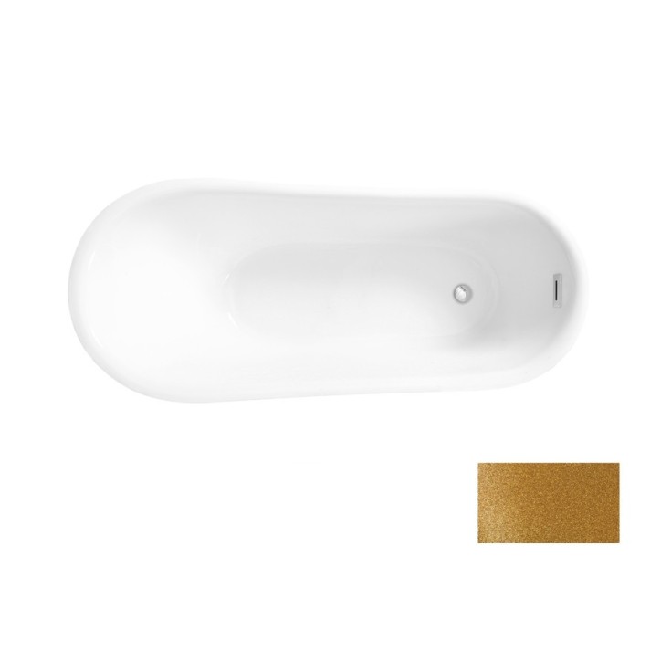 Baignoire îlot CALIMA GLAM GOLDEN 170 x 74 cm