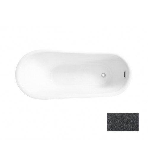 Vapaasti seisova kylpyamme CALIMA GLAM GRAPHITE 170 x 74 cm